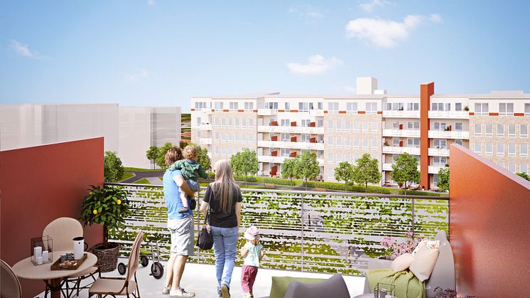 Kvibergs Terrasser, balkongbild
