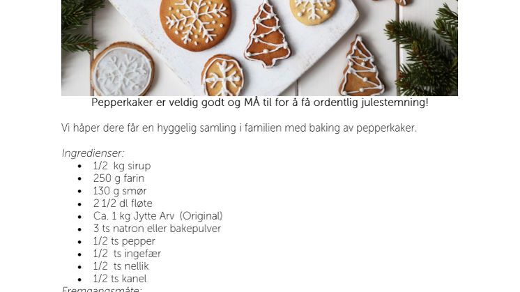 Jytte glutenfrie pepperkaker