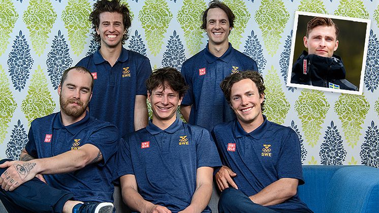 Henrik Harlaut, Jesper Tjäder, Niklas Mattsson, Oliwer Magnusson, Sven Thorgren och Ludvig Fjällström klara för OS. Foto: Bildbyrån.
