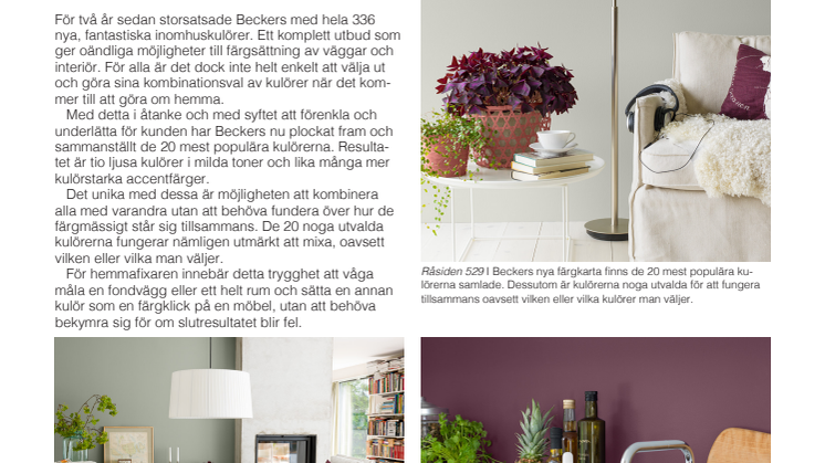 Beckers – Exklusivt utvalda kulörer sätter stilen!