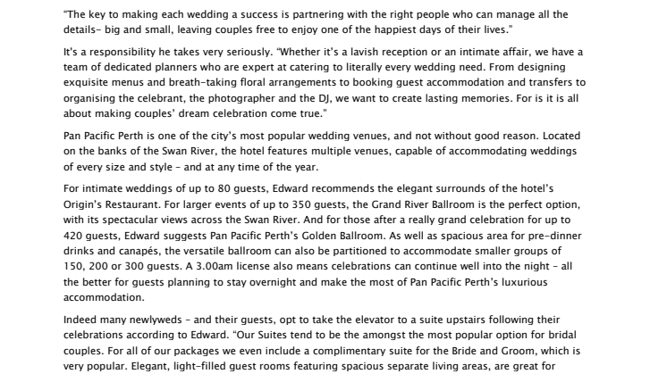 ​Say “I do” at Perth’s Perfect Wedding Venue