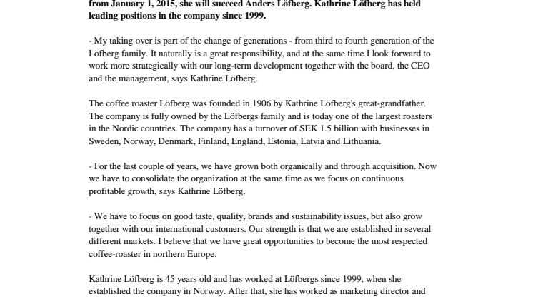 Kathrine Löfberg takes over the gavel 