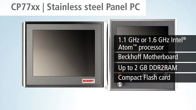 Rostfri Panel PC och kontrollpanel från Beckhoff