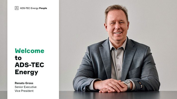 ADS-TEC Energy ernennt Renato Gross zum Senior Vice President der ADS-TEC Energy Inc., der amerikanischen Tochter des Unternehmens 
