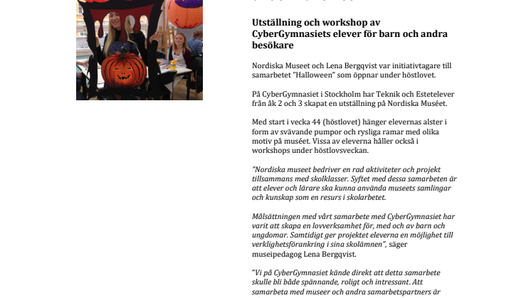 Svävande pumpor och rysliga ramar intar Nordiska Muséet under Halloween