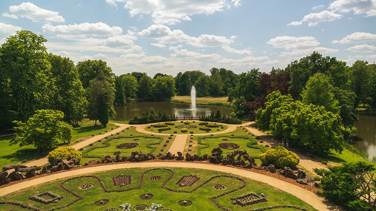 Der Schlosspark Wiesenburg im Fläming ist ein bedeutendes Zeugnis der Gartenkunst des 19. Jahrhunderts. Foto: TMB-Fotoarchiv/Steffen Lehmann. 