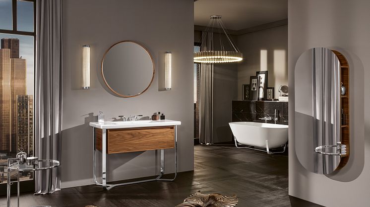 Filigree shapes for lightness and elegance in the bathroom