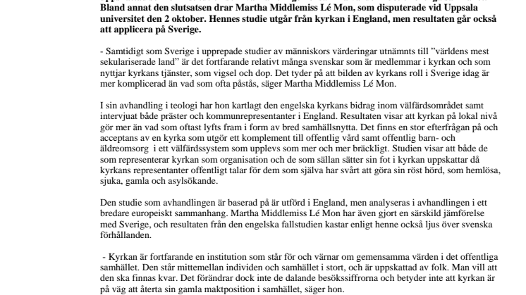Kyrkan är fortfarande populär 