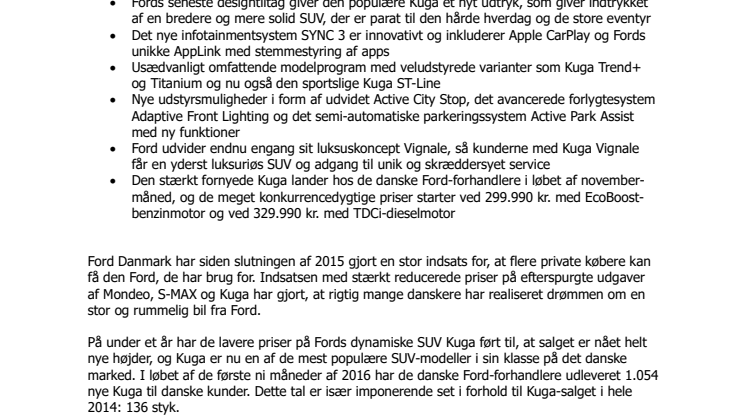 Ny dynamisk SUV: Omfattende facelift til den populære Ford Kuga  