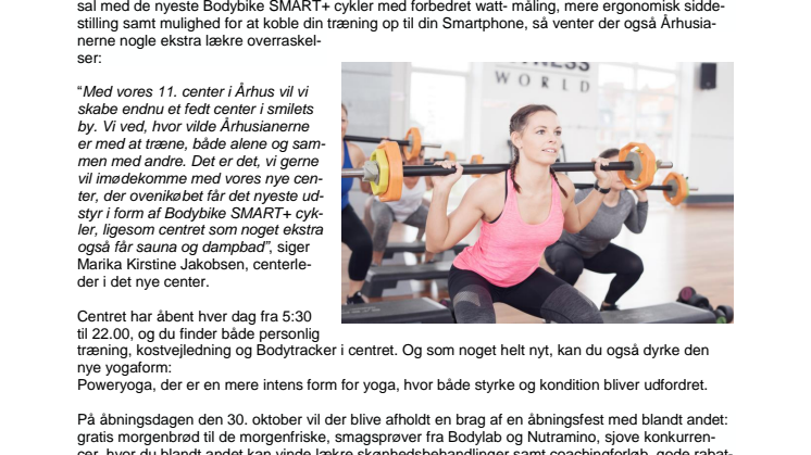 Fitness World åbner center nr. 11 i smilets by