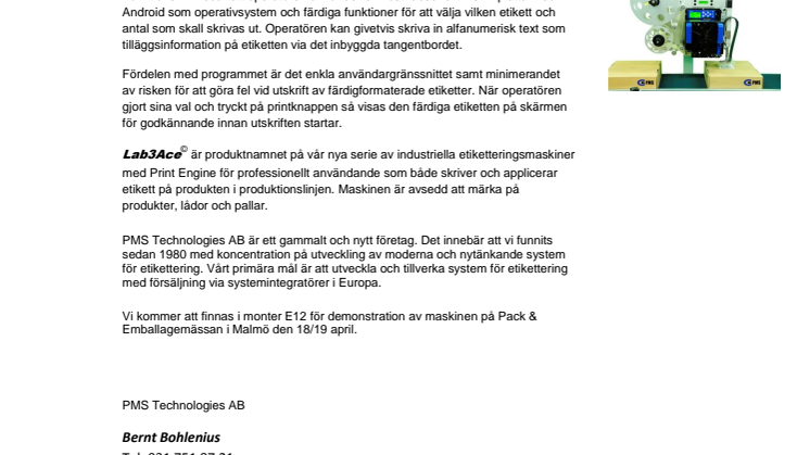 Skriv ut etiketter med en helt ny Android applikation!