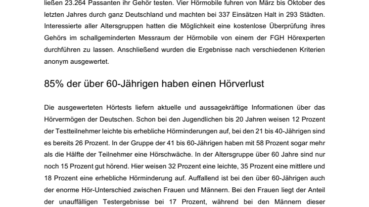 Wie gut hört Deutschland? Neue Zahlen zum Hörvermögen von Jung und Alt