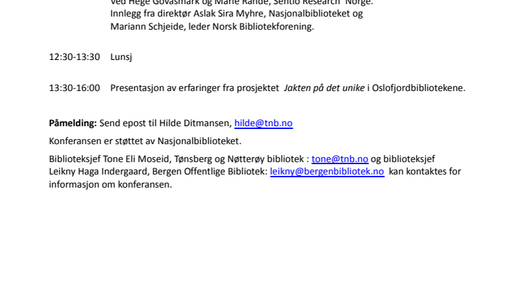 Program for konferansen