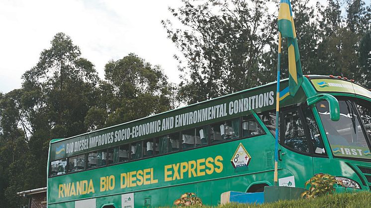 Svensk teknik bakom Afrikas första biodieselbuss