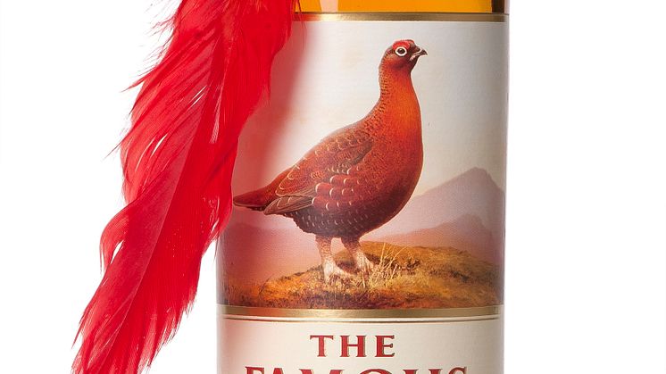 The Famous Grouse flaska med fjäder
