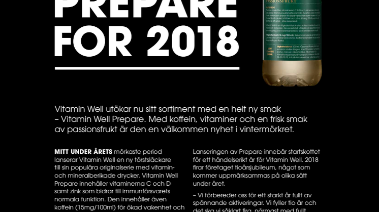 Prepare for 2018 – Vitamin Well startar året med uppiggande nyhet