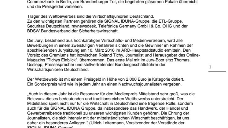 Wirtschaftsjournalisten bleiben beim Mittelstand dran