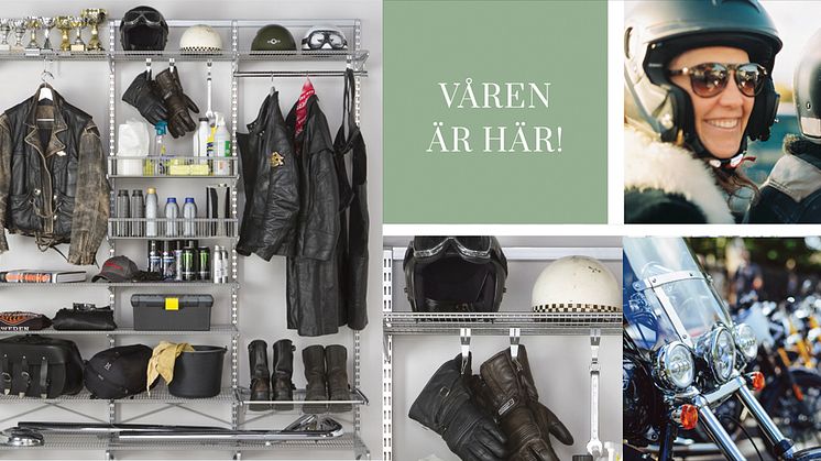 Elfa_Skapa mer plats för din hobby med smart förvaring i garaget.