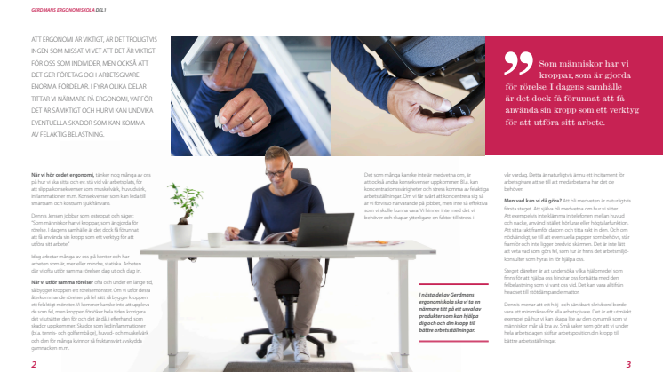 Ergonomi på arbetsplatsen – Del 1, Kontor