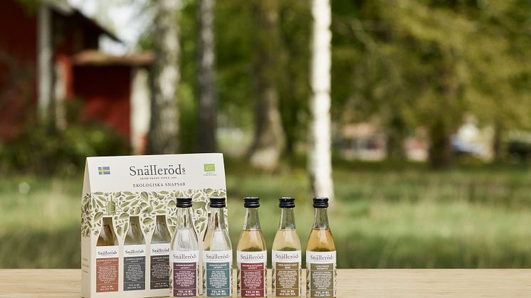 Snälleröds re-lanserar sommarens roligaste blandpaket med ekologiska snapsar i ny design.