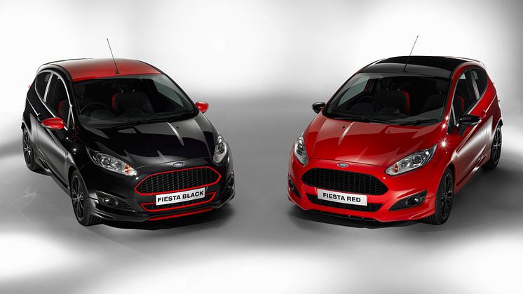 Ford lanserer Fiesta Red and Black Edition med prisbelønt 1.0-liters EcoBoostmotor