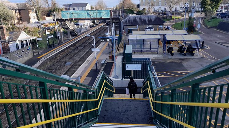 New footbridge opens at Royston station, Network Rail (1)
