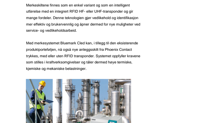 Systematisk merking av kraftverksanlegg