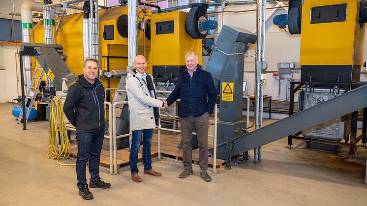 Jonas Sörensson, Solör Bioenergi, Magnus Strand och Sven Strand från MS Strand AB