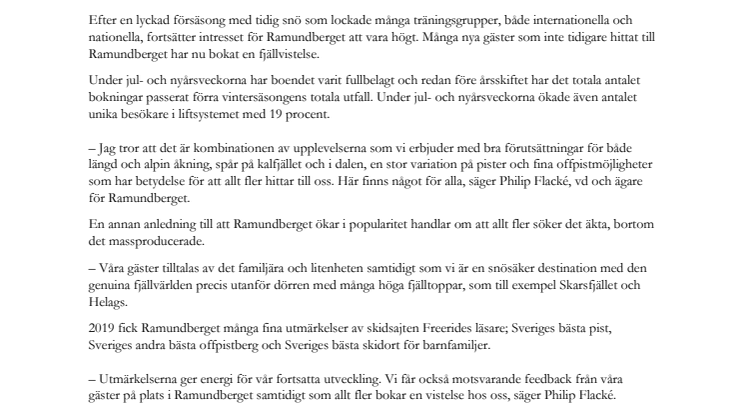 Vintersemester i Ramundberget lockar allt fler
