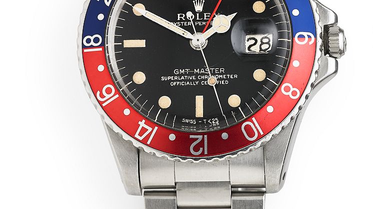 Rolex wristwatch made of steel. Model Master GMT "Gilt" (1966) Estimate: DKK 100,000-150,000.