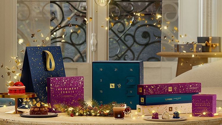 Nespresso och Pierre Hermé lanserar en julsamling av kaffe och konfekt – för att fira delad glädje och vardaglig konst