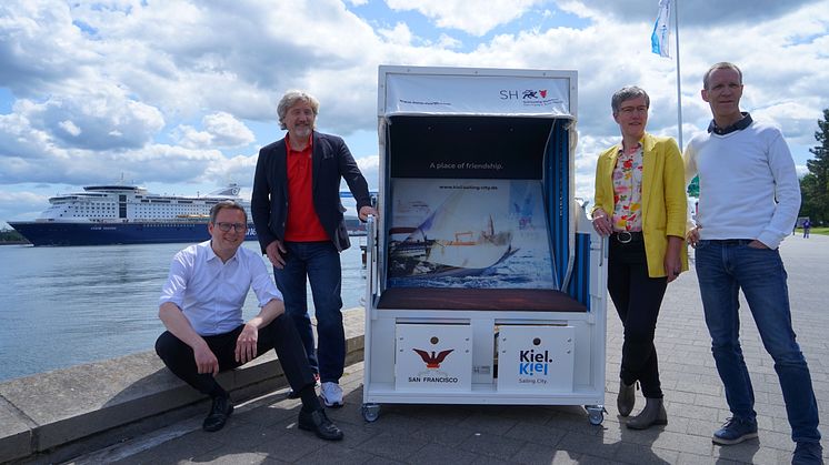 Staatssekretär Dr. Thilo Rohlfs | Uwe Wanger, Geschäftsführer Kiel-Marketing | Mechthild Alves, Stiftung Mensch | Dirk Lonnemann, The Bay Areas e.V.