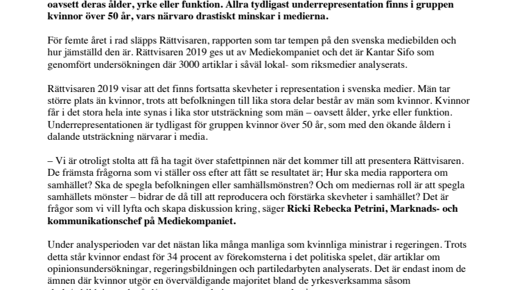 Rättvisaren 2019: Medieinnehållet domineras fortsatt av män