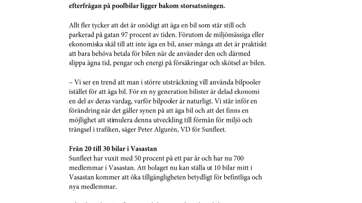Storstasning på bilpool i Vasastan