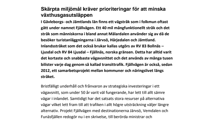 Skärpta miljömål kräver prioriteringar för att minska växthusgasutsläppen