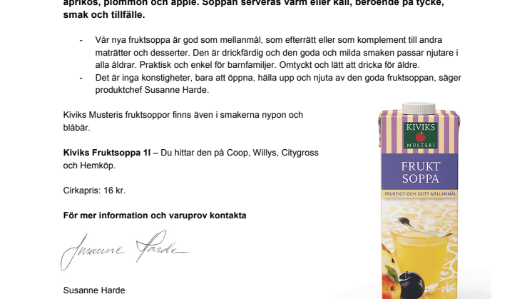 Fruktigt god soppa för njutare i alla åldrar