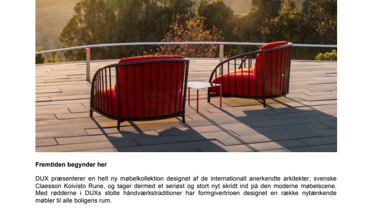 DUX presenterar Claesson Koivisto Rune Collection på 3daysofdesign i Köpenhamn