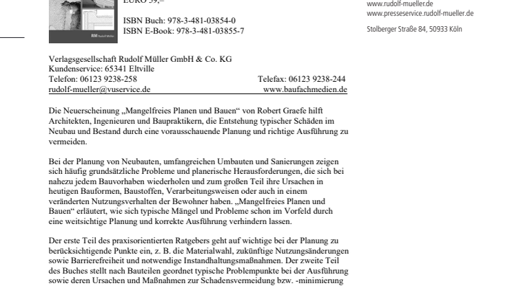 Mangelfreies Planen und Bauen 