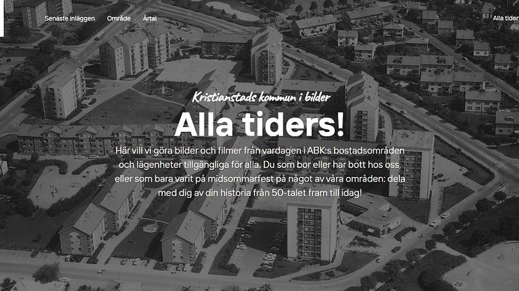AB Kristianstadsbyggen lanserar historiska bildbanken Alla tiders!