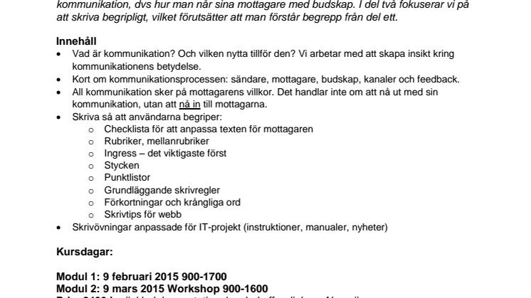 Grundläggande kommunikation och skrivande för IT-konsulter
