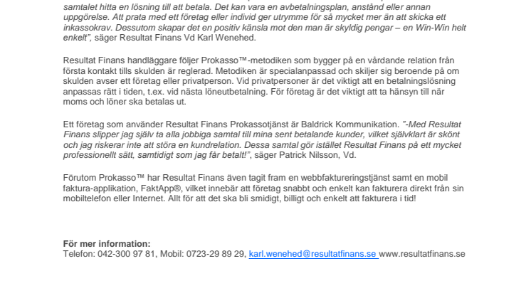 Prokasso – Ett helt nytt tänk inom inkassobranschen!