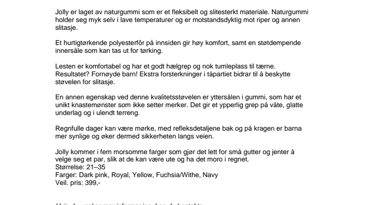 Riktig fottøy til barn som liker å leke ute uansett vær.