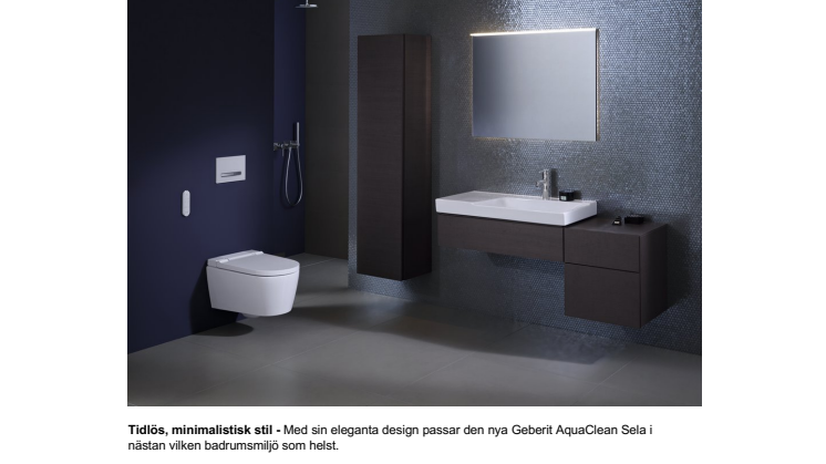 Geberit lanserar nya duschtoaletten AquaClean Sela 
