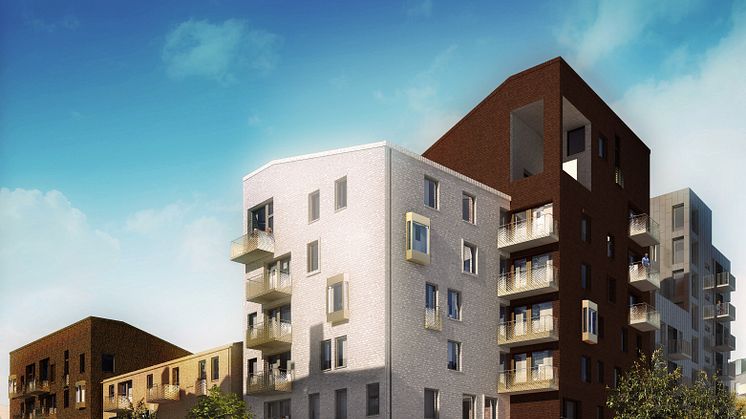 SKB ska bygga tre hus i den nya stadsdelen Årstafältet.