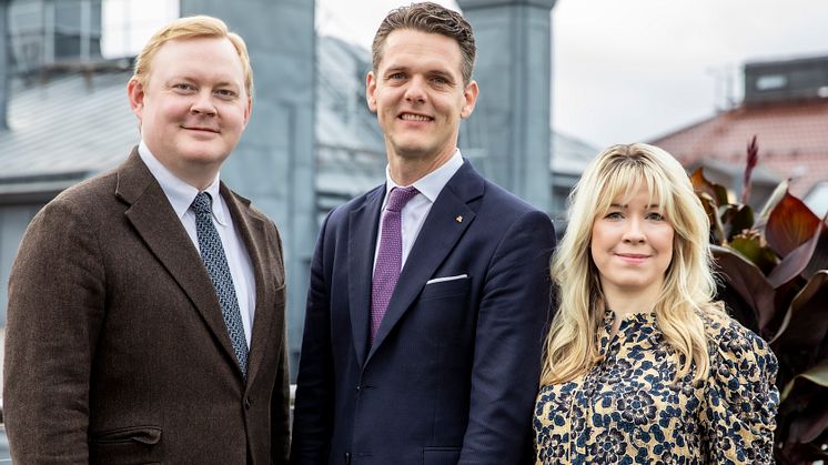 Borgarråden Dennis Wedin, Christofer Fjellner och Andréa Hedin