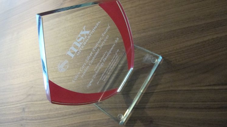 Sigma Technology was recognized as one of the top suppliers at Volvo Cars' Customer Service Supplier Awards