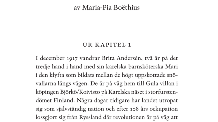 Utdrag ur Maria-Pia Boëthius Vitt och Rött - Billes första krig