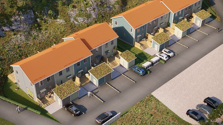 OBOS bygger 11 bostäder i radhus i Arkösund utanför Norrköping. 