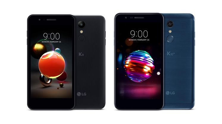 LG presenterer to oppdaterte og avanserte smarttelefoner fra K8- og K10-serien under MWC