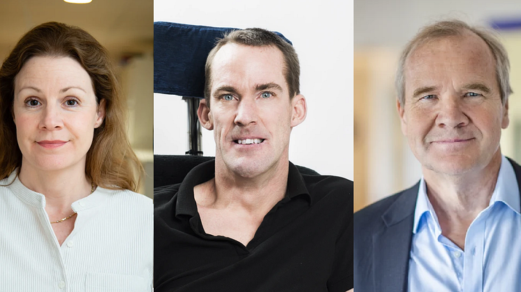 FUB:s förbundssekreterare Christina Heilborn, Inre Ringen Sveriges ordförande Markus Petersson och FUB:s förbundsordförande Anders Lago . Fotograf: Linnea Bengtsson